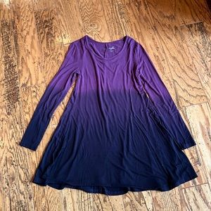 Womens XS Francesca’s Ombré red to black mini dress